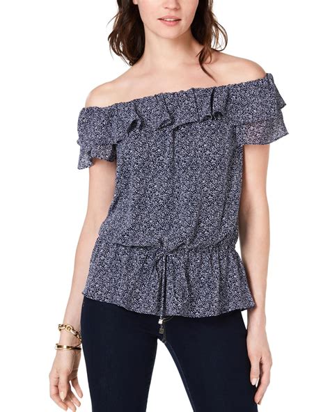 women michael kors shirt|Michael Kors women's ruffled shirts.